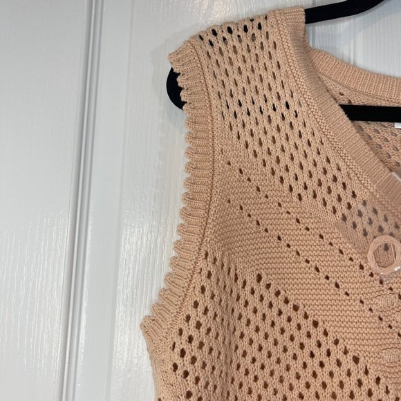 City Chic Weave Spirit Starling Reine V-Neck Vest Peachy Top - 14W - NEW - Picture 11 of 15